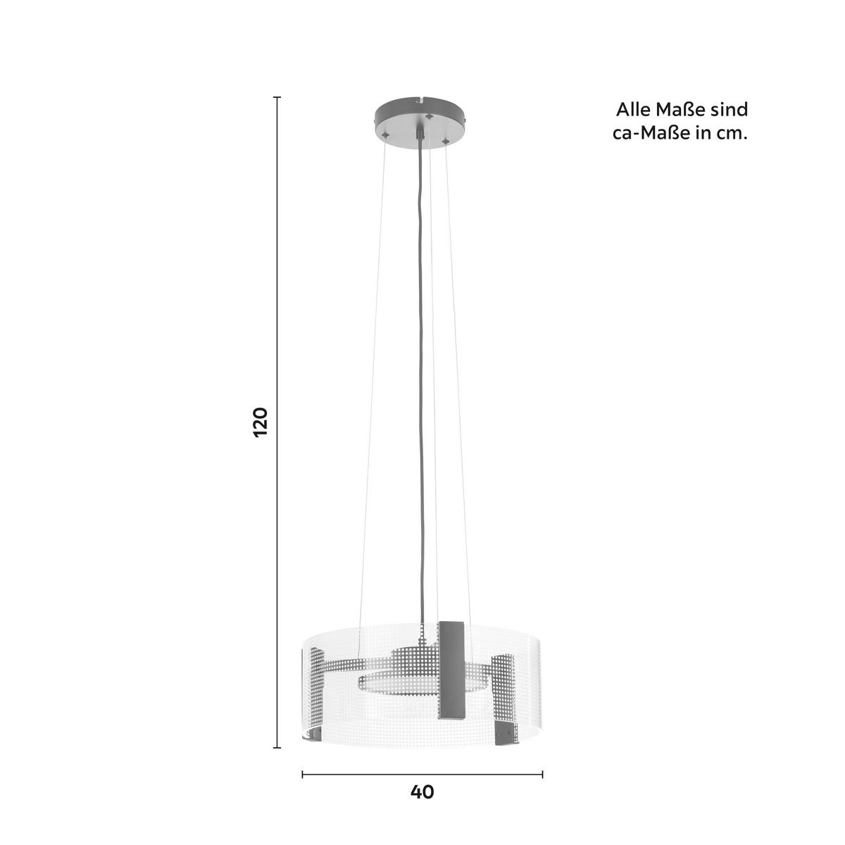 LAMPA WISZĄCA LED MARGE - czarny/biały, Modern, tworzywo sztuczne/metal (40/120cm) - Bessagi Home