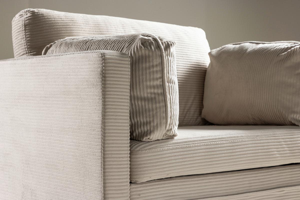SESSEL BOOM - Beige/Goldfarben, Design, Textil/Metall (110/84/86cm) - Livetastic