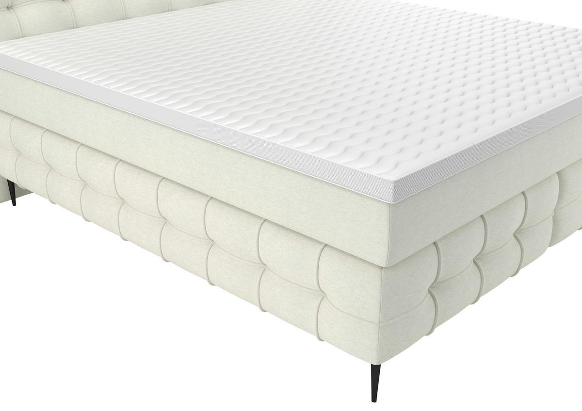 PAT BOXSPRING SCARLETT - crem, Konventionell, lemn/metal (160/200cm)