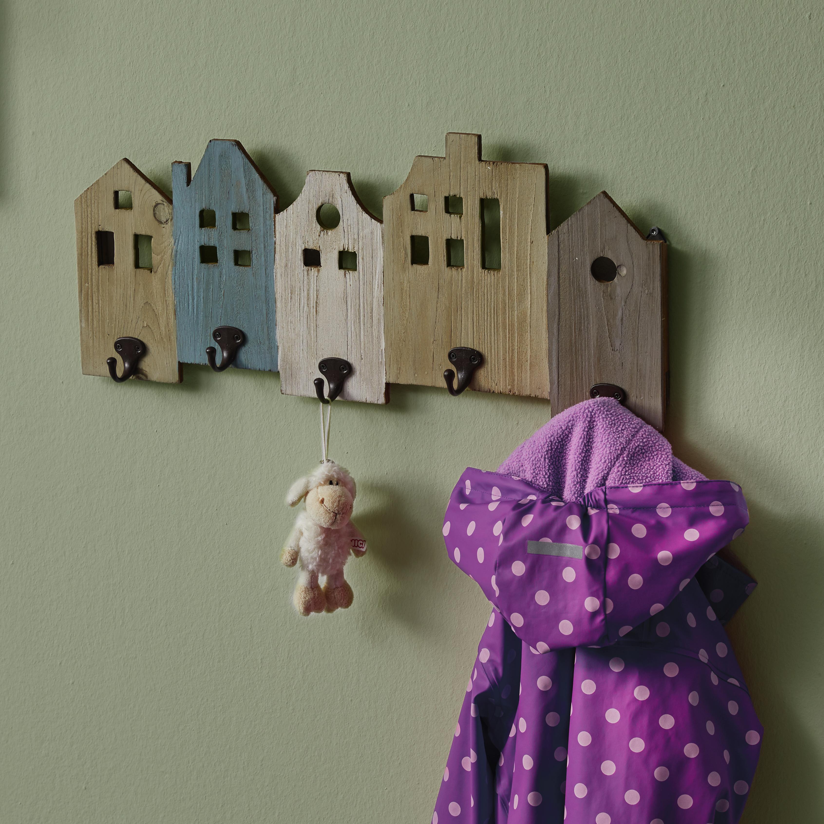 Garderobenpaneel Multicolor 'Celi' - Multicolor, MODERN, Holz/Metall (54,5/23,5/6cm) - Bessagi Home