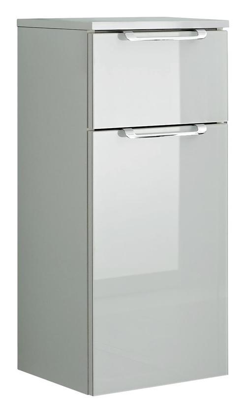 UNTERSCHRANK in Weiß 'Fokus' - Chromfarben/Weiß, KONVENTIONELL, Glas/Holzwerkstoff (30/72/33cm) - Carryhome