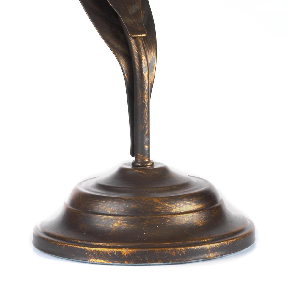 Tischleuchte Alga Bronzefarben max. 6 Watt - Bronzefarben, KONVENTIONELL, Glas/Metall (25/38cm)