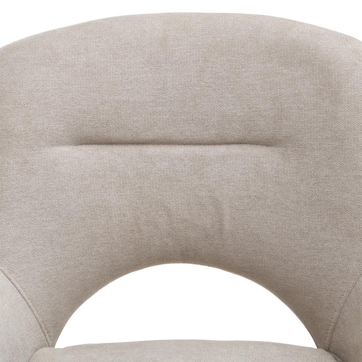 KRZESŁO Z PODŁOKIETNIKAMI ELLA - beżowy/biały, Modern, metal/drewno (62/84/62cm) - Livetastic