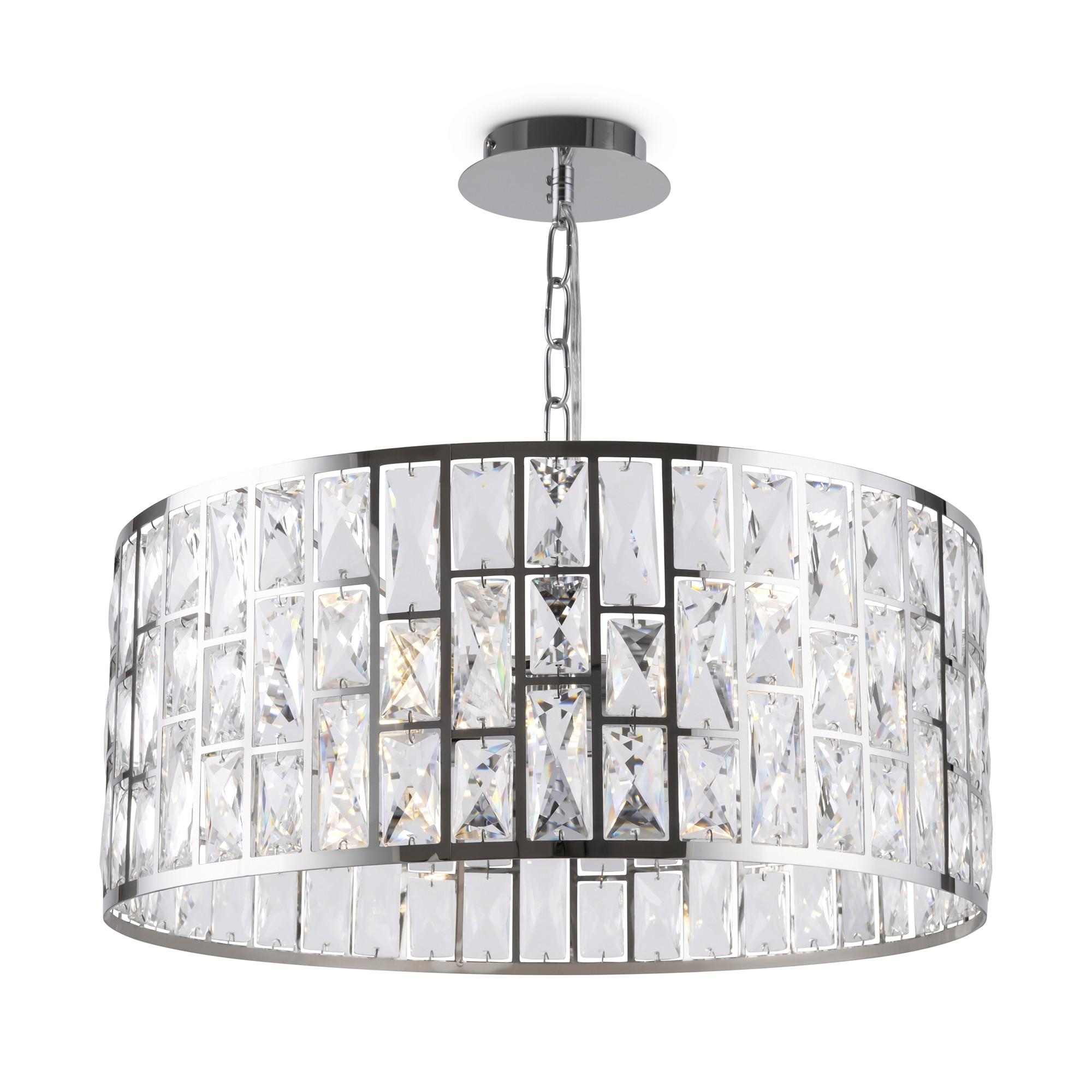 KRONLEUCHTER GELID - Chromfarben/Transparent, Trend, Glas/Metall (50/26.8cm) - MAYTONI