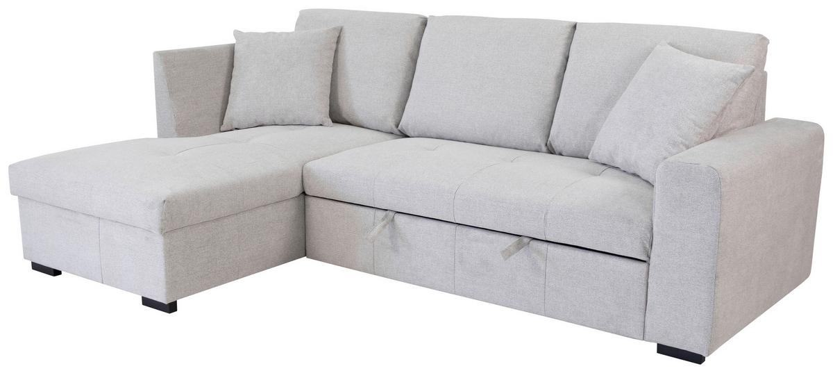 Kutna Garnitura Lukas - srebrne boje, Trend, tekstil (158/239cm) - Modern Living
