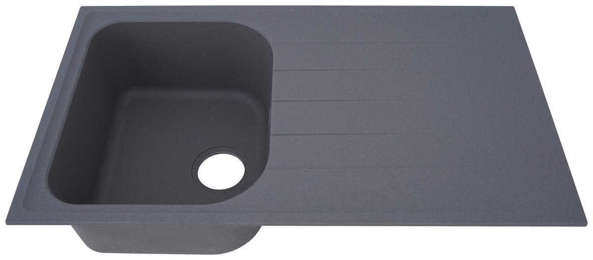 Granitspüle Orlando ca. 86x20,9x50 cm Grau - Grau, Trend, Stein (86/20,9/50cm) - Respekta