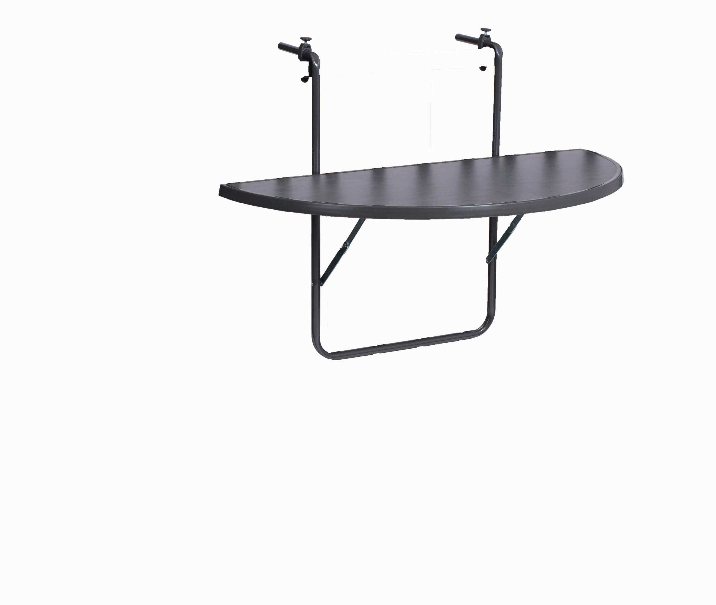 Balkonhängetisch BUTLER in Anthrazit, rund - Anthrazit, Basics, Metall (100/50/8cm) - Gardenson