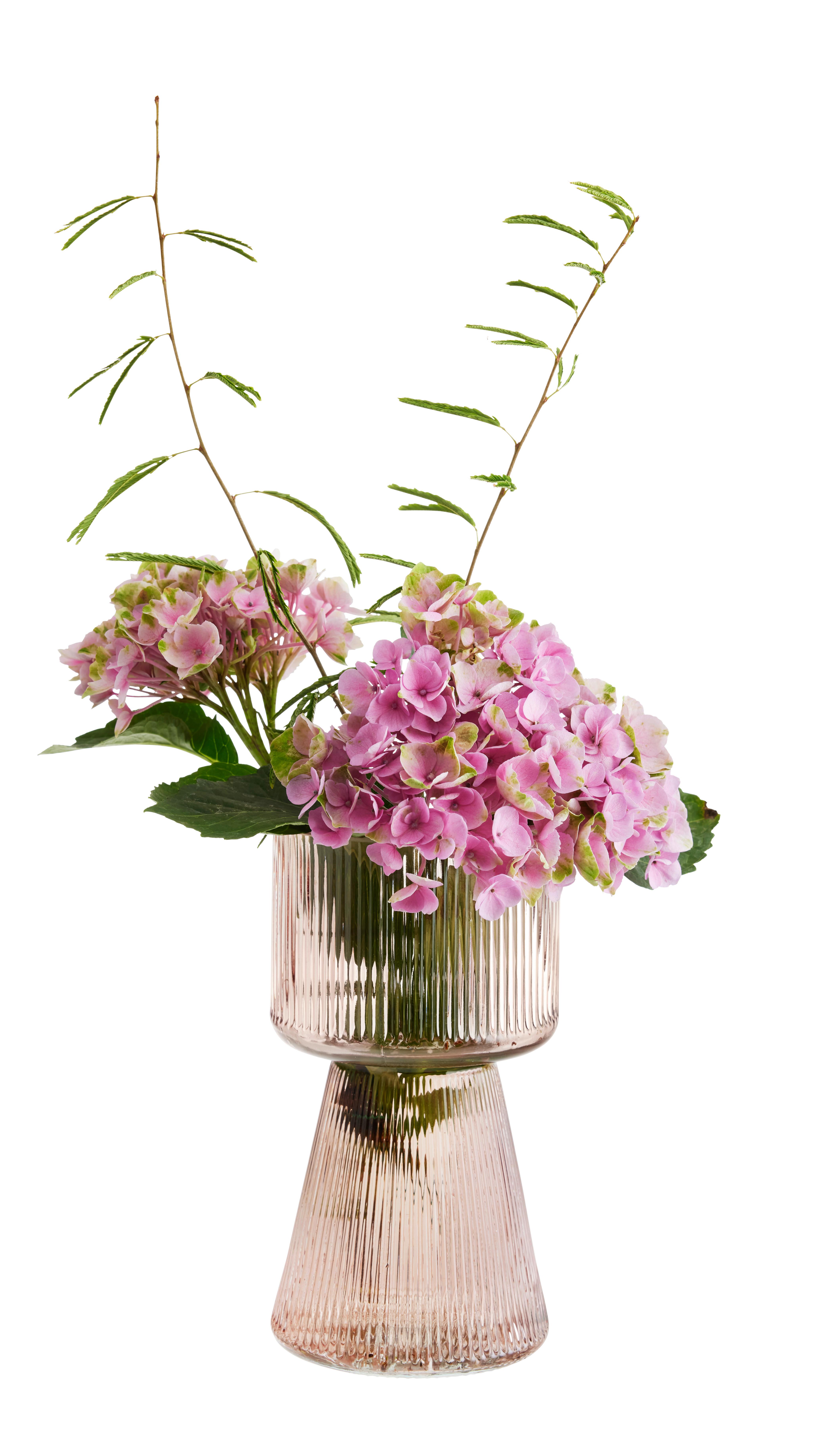 Váza Imano - halvány rózsaszín, Modern, Üveg (10/18cm) - Modern Living
