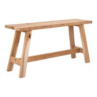 Hockerbank Barcelona Echtholz - Teakfarben, Basics, Holz (90/45/25cm) - MID.YOU