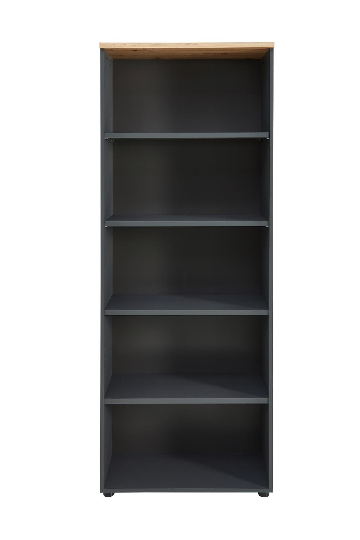 Álló Polc Memphis - grafitszürke/Artisan tölgy, Modern, faalapú anyag (75/197/38cm) - Premium Living