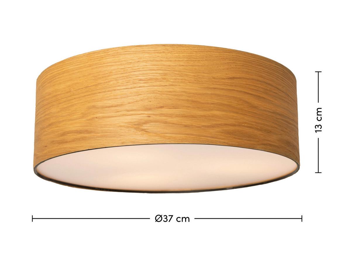 LAMPA SUFITOWA ANNABELL - kolor dębowy/biały, Design, tworzywo sztuczne/metal (37/13cm) - Novel