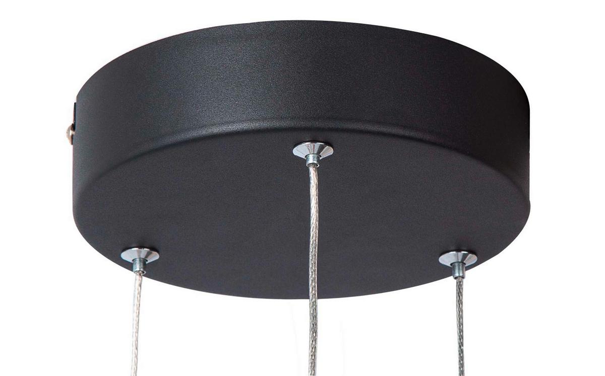 LED-HÄNGELEUCHTE 32375608X RILAS - Eichefarben/Schwarz, Design, Holz/Metall (56,5/150cm) - Globo