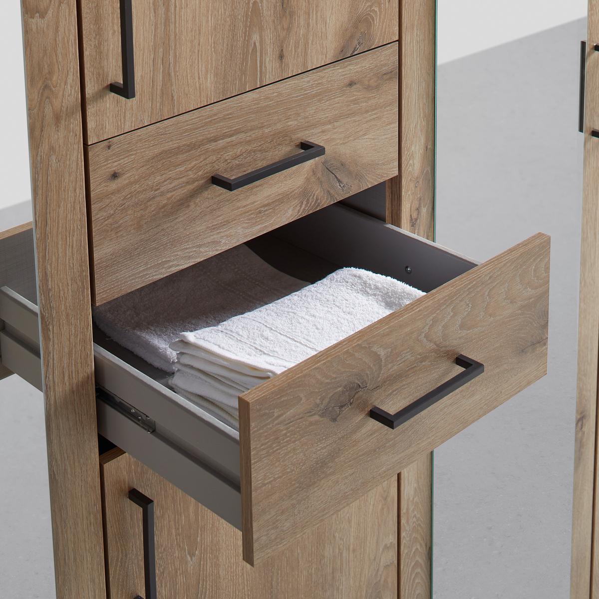 Dulap Dillingen DILLINGEN -EXKLUSIV- - culoare lemn stejar, Konventionell, sticlă/material pe bază de lemn (225/208/58cm) - Mömax