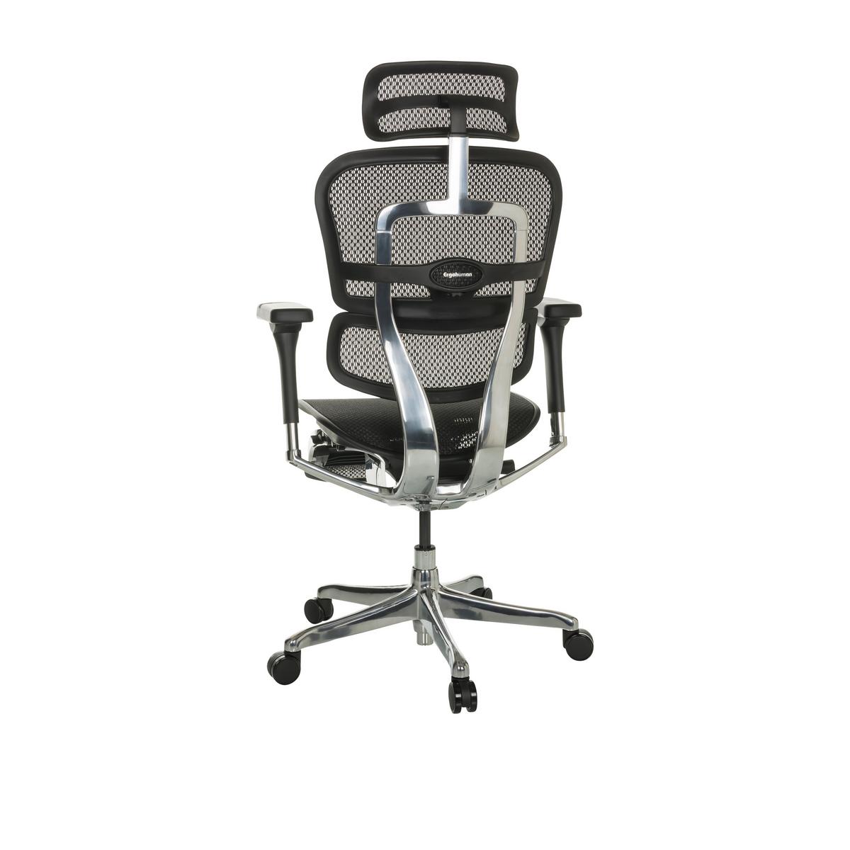 Pisarniški Stol Ergohuman Plus Legpro I, Črna - črna/siva, Basics, kovina/umetna masa (68/118-141/64cm) - MID.YOU
