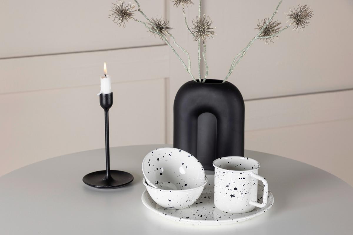Esstisch Hamden Ø ca. 80 cm Weiß - Hellgrau/Weiß, Design, Holzwerkstoff/Metall (80/80/75cm) - Livetastic