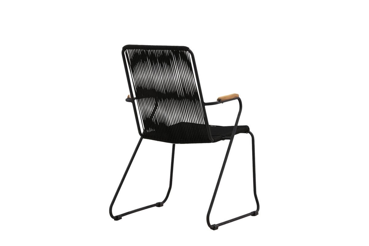 GARTENSESSEL BOIS - Schwarz, KONVENTIONELL, Metall (55/82/51cm) - Gardenson