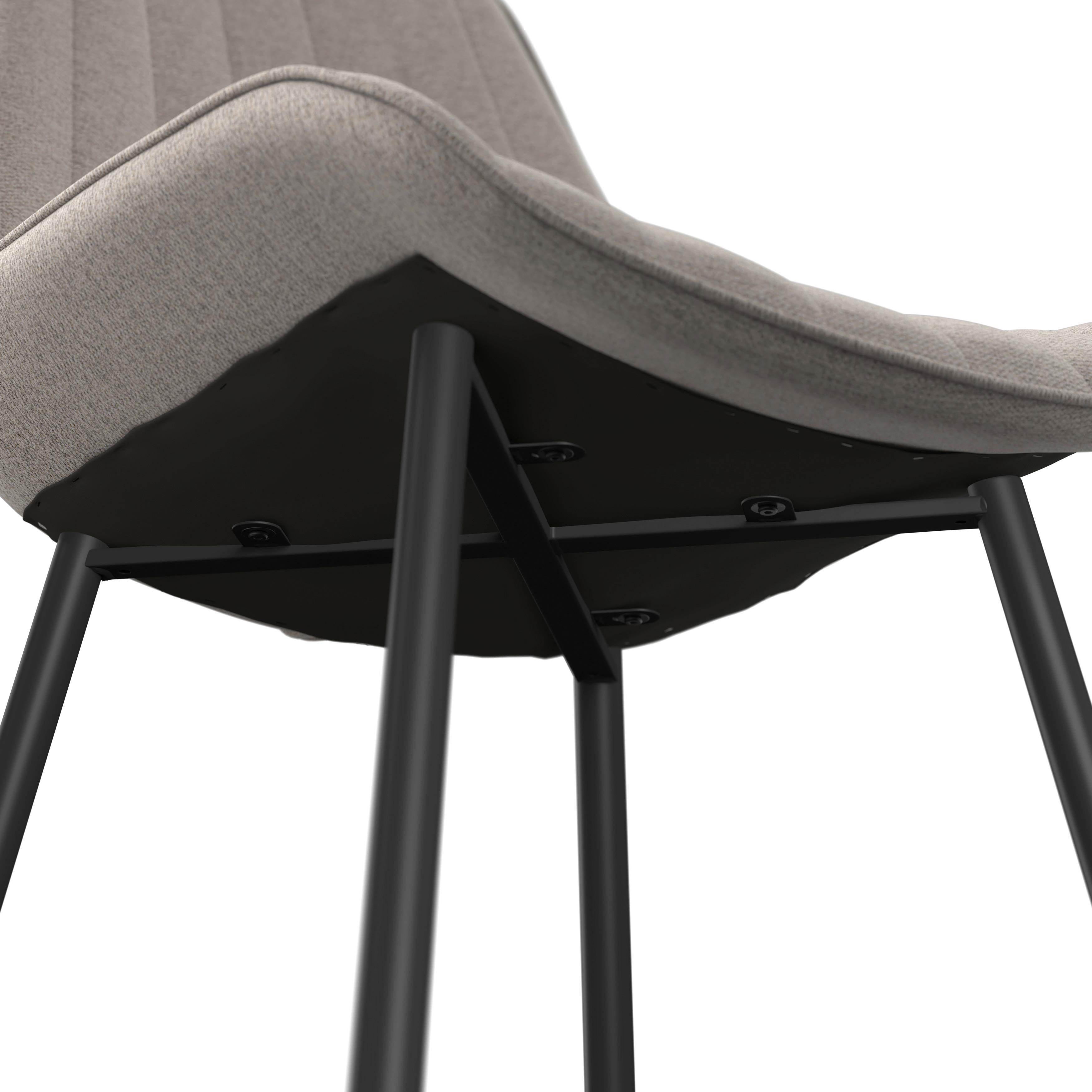 Tischgruppe Eolona Creme 5-tlg. - eukalyptusträ färg/svart, Modern, metall/trämaterial (120/76/120cm) - Bessagi Home