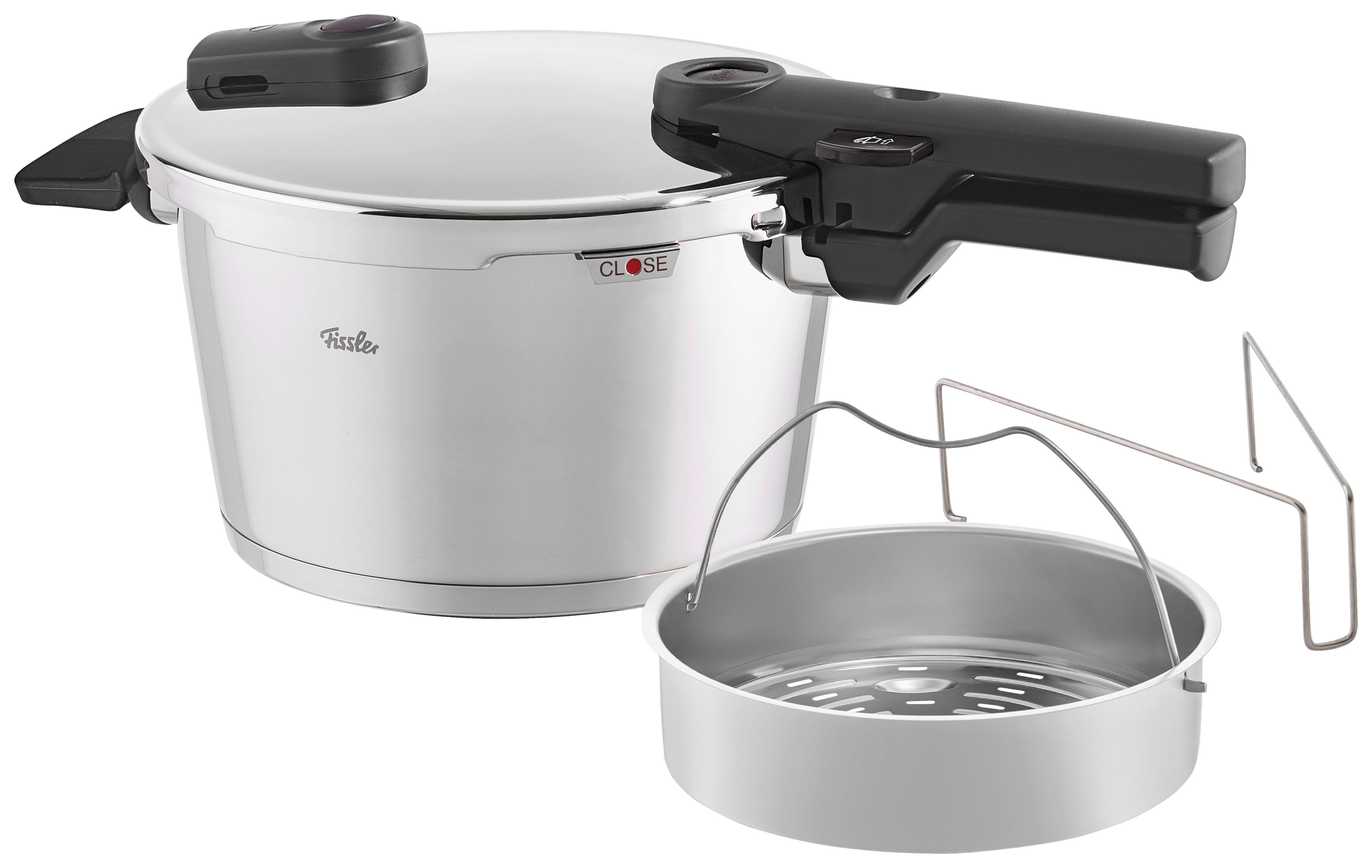 SZYBKOWAR 600-410-04-070/0 FISSLER - kolor srebrny, Basics, metal (4,5l) - Fissler