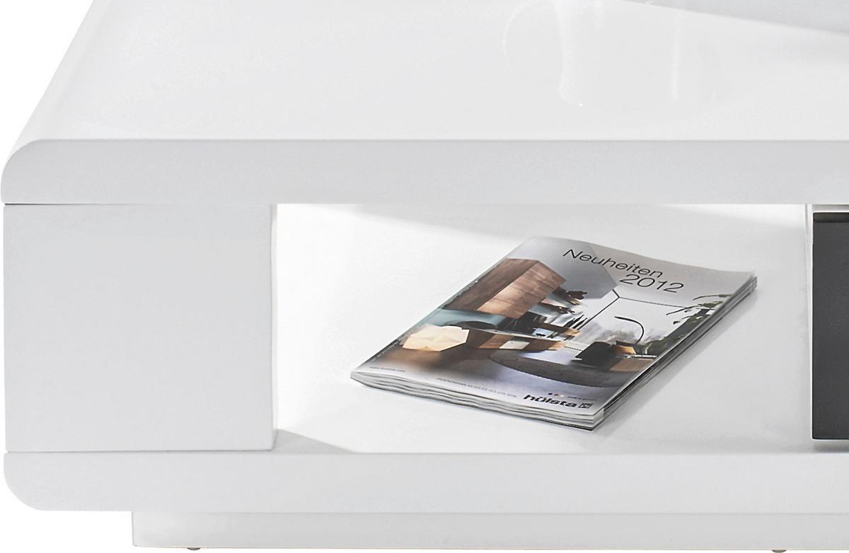 STOLIK KAWOWY CHICAGO - biały, Modern, materiał drewnopochodny (120/36/60cm)