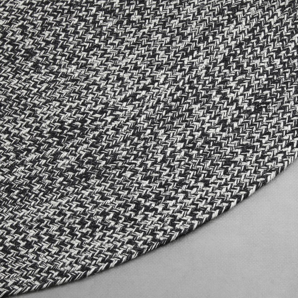 Teppich Nero in Schwarz/Weiß Ø ca. 160cm - Schwarz/Weiß, MODERN, Textil (160cm)