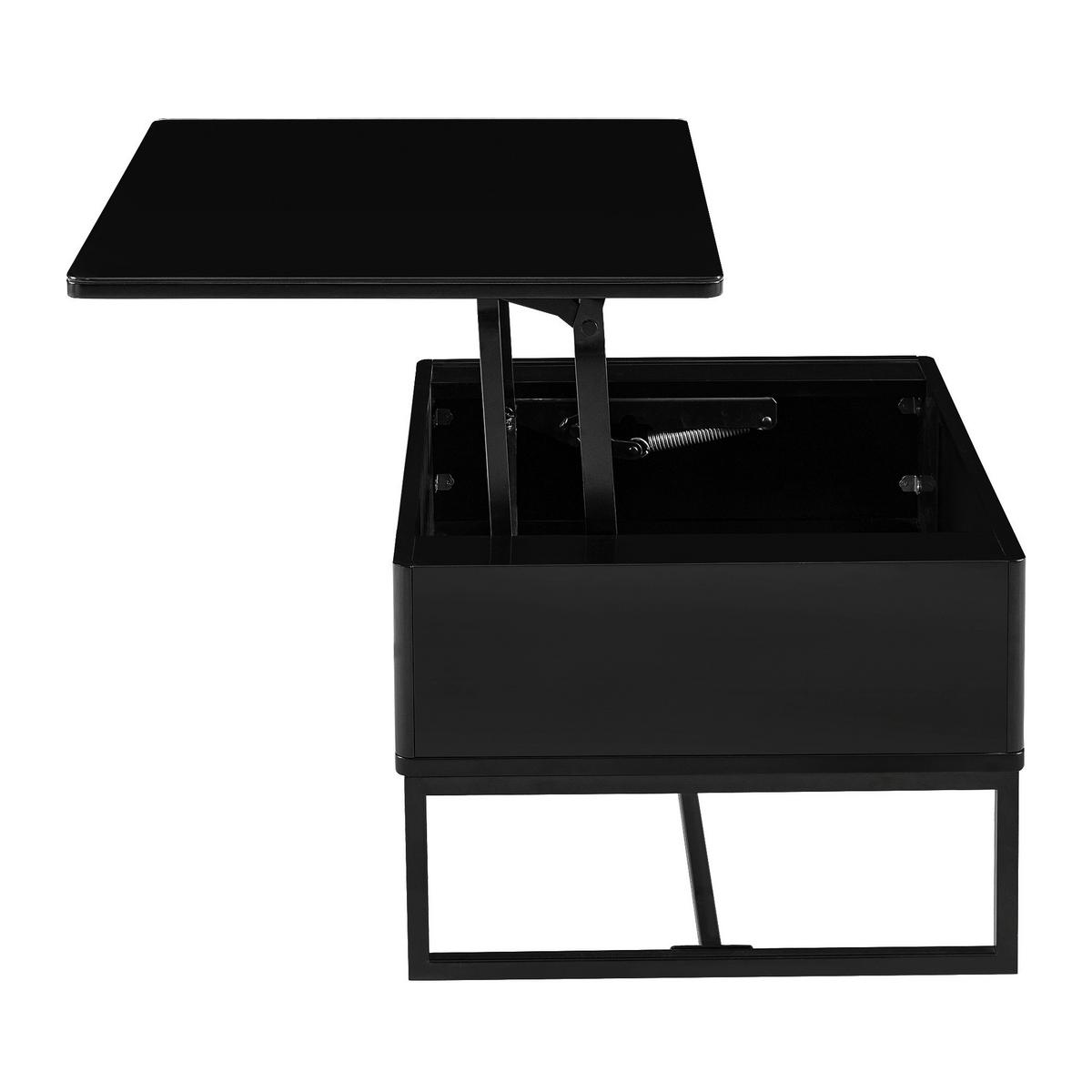 STOLIK KAWOWY WILNO - czarny, Design, metal (70/40,5-65,5/60cm) - Livetastic