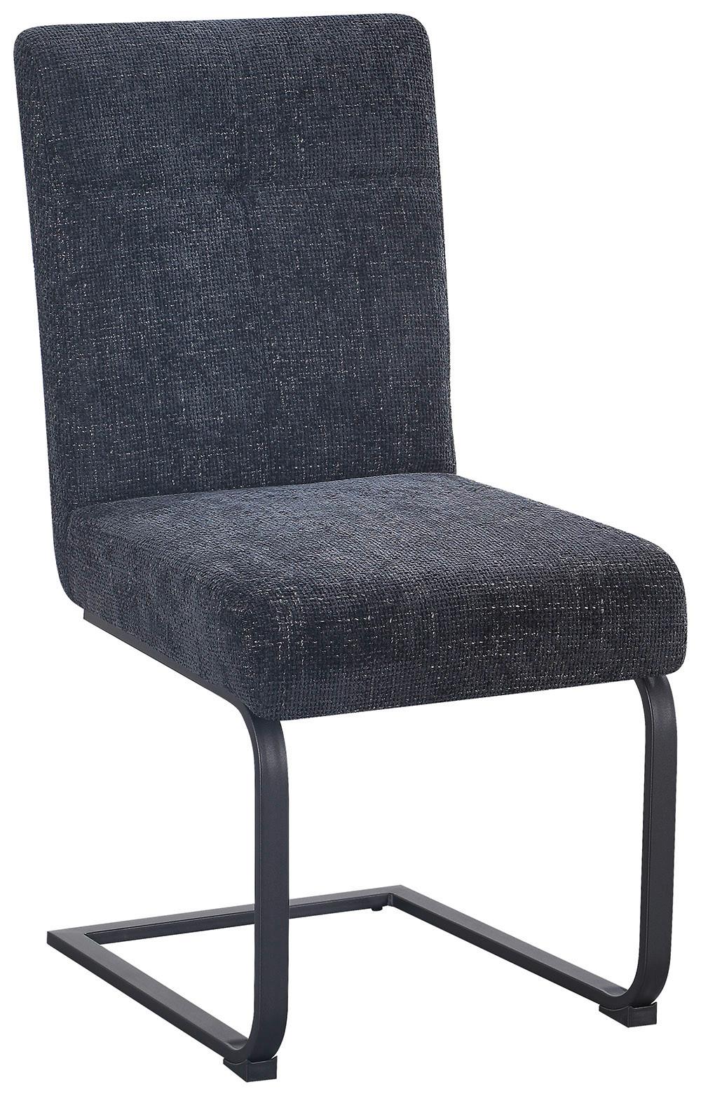 Scaun cantilever LUISE 2 -BASED- - negru, Modern, metal/textil (48/92/60cm) - Mömax