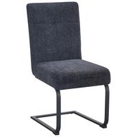 Scaun cantilever LUISE 2 -BASED- - negru, Modern, metal/textil (48/92/60cm) - Mömax
