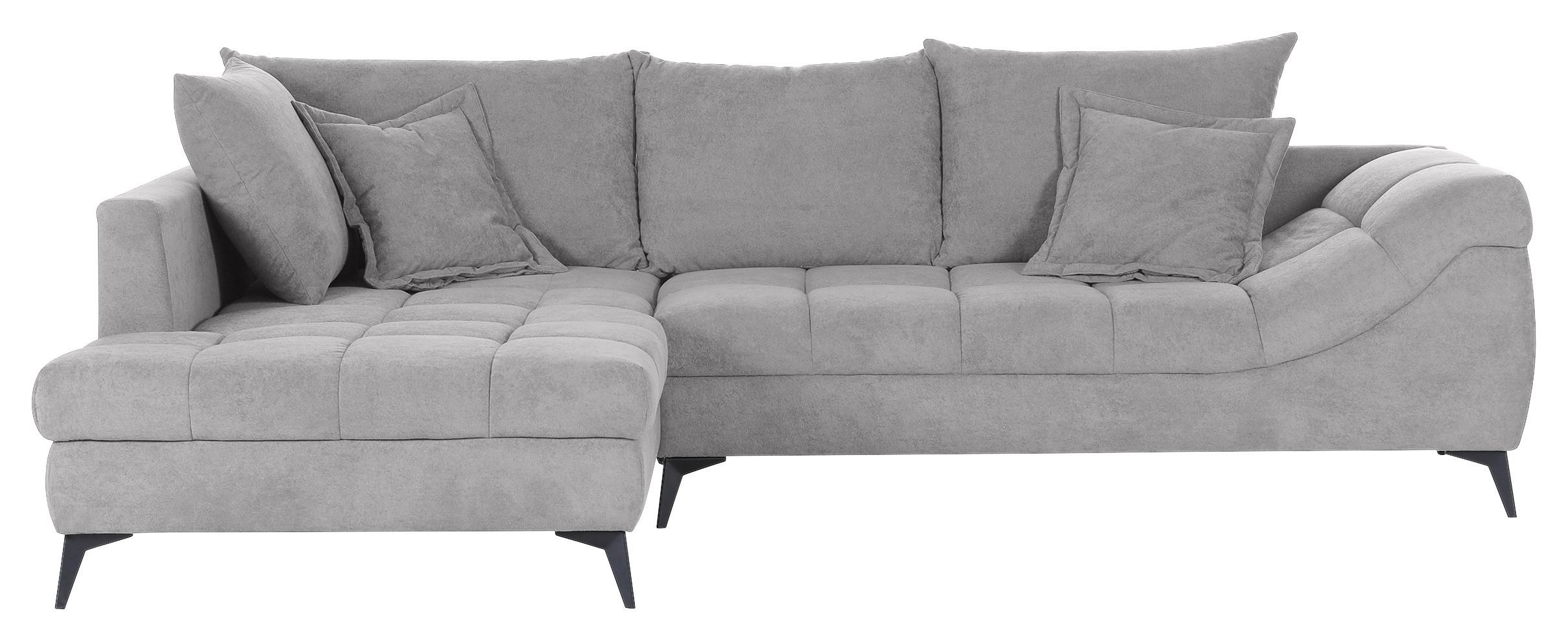 NAROŻNIK VIDA - jasnoszary/czarny, Design, metal/tkanina (224/307cm) - Stylife