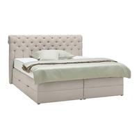 Boxspringbett Beige Ca. 180x200cm - Beige, Konventionell, Holz/Holzwerkstoff (180/200cm) - Premium Living