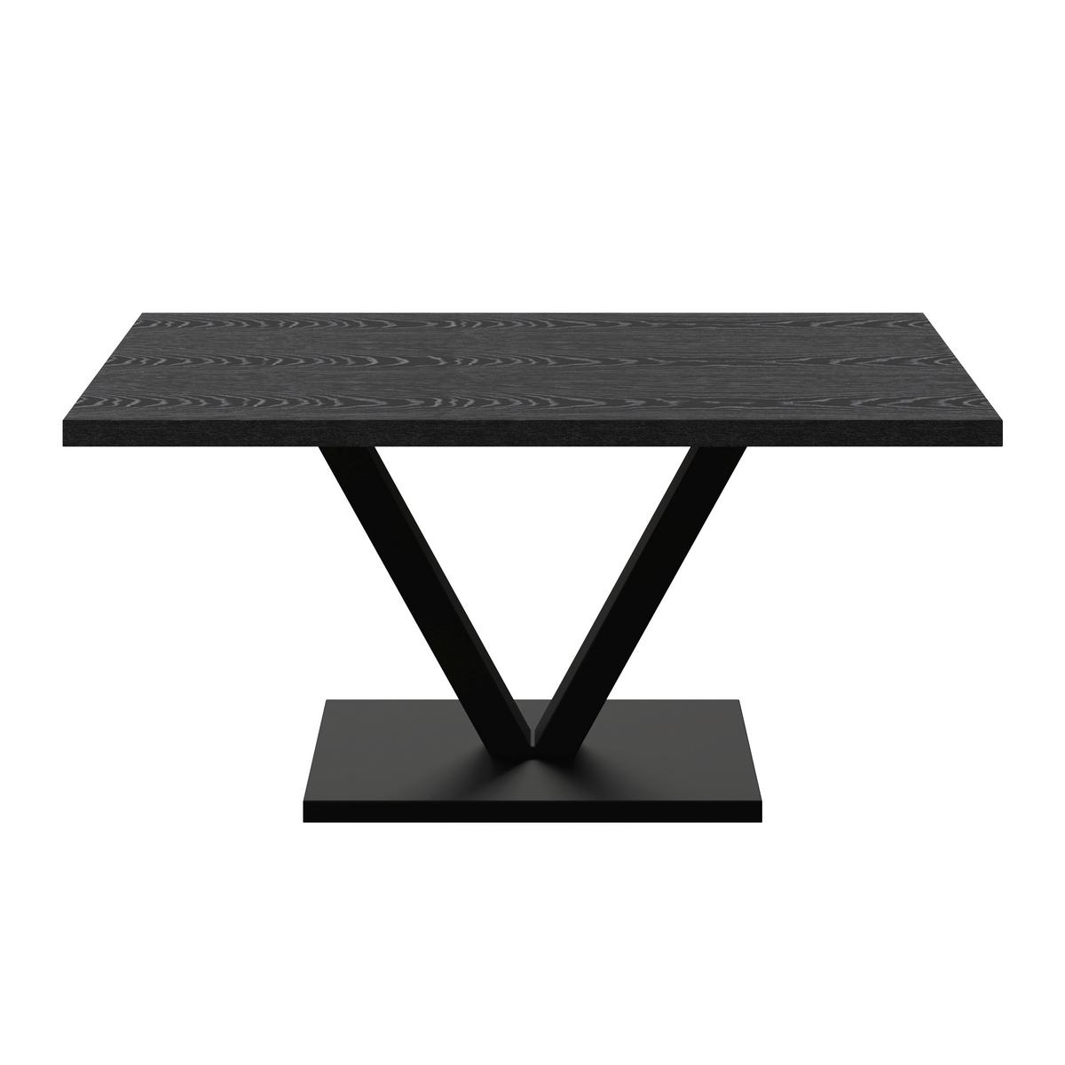 Jedilna Miza Loca, Črna, 160x90 - črna, Moderno, kovina/leseni material (160/76/90cm) - Bessagi Home