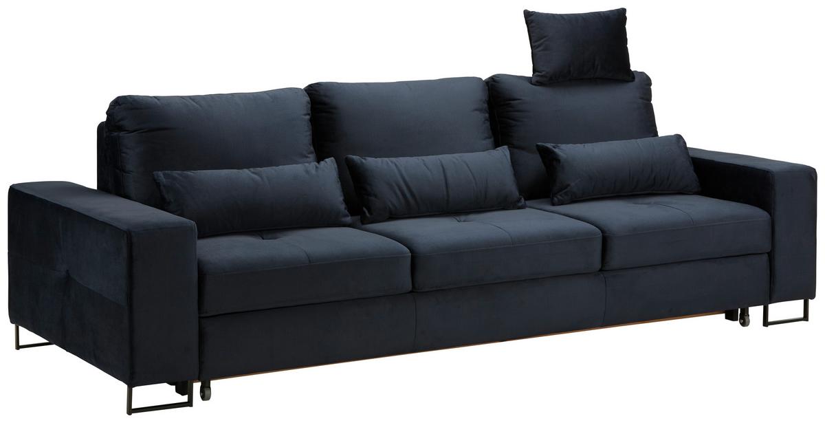 Trosjed Na Razvlačenje Simone - tamno plava/crna, Moderno, tekstil/metal (261/77-87/116cm) - Mömax