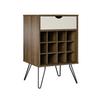 Weinregal Concord Dunkelbraun ca. 51x80x45cm - Eichefarben/Dunkelbraun, Design, Holzwerkstoff/Metall (51/80/45cm) - MID.YOU
