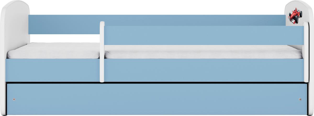 Otroška Postelja Babydreams, Bela, Modra, 80x160cm - modra/bela, Moderno, tekstil/leseni material (80/160cm) - MID.YOU