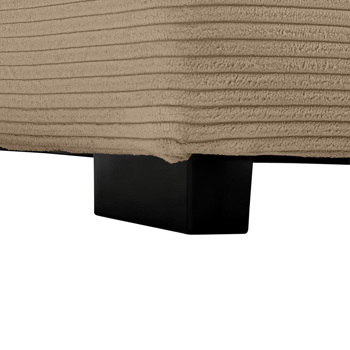 Ecksofa Pedro Karamell - Karamell/Schwarz, MODERN, Kunststoff/Textil (190/300cm) - Mömax