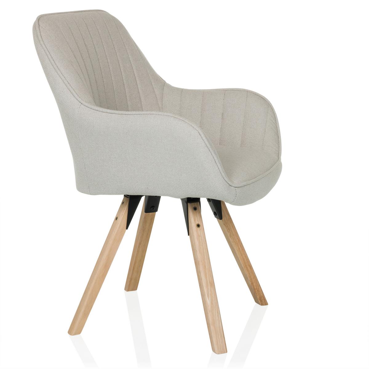 Naslanjač Scandi Soft, Krem Barva - krem barve/barve bukve, Moderno, tekstil/les (56/84/62cm) - MID.YOU