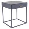 NACHTTISCH BAKAL - Hellgrau, Design, Metall (41/50/43cm) - Livetastic