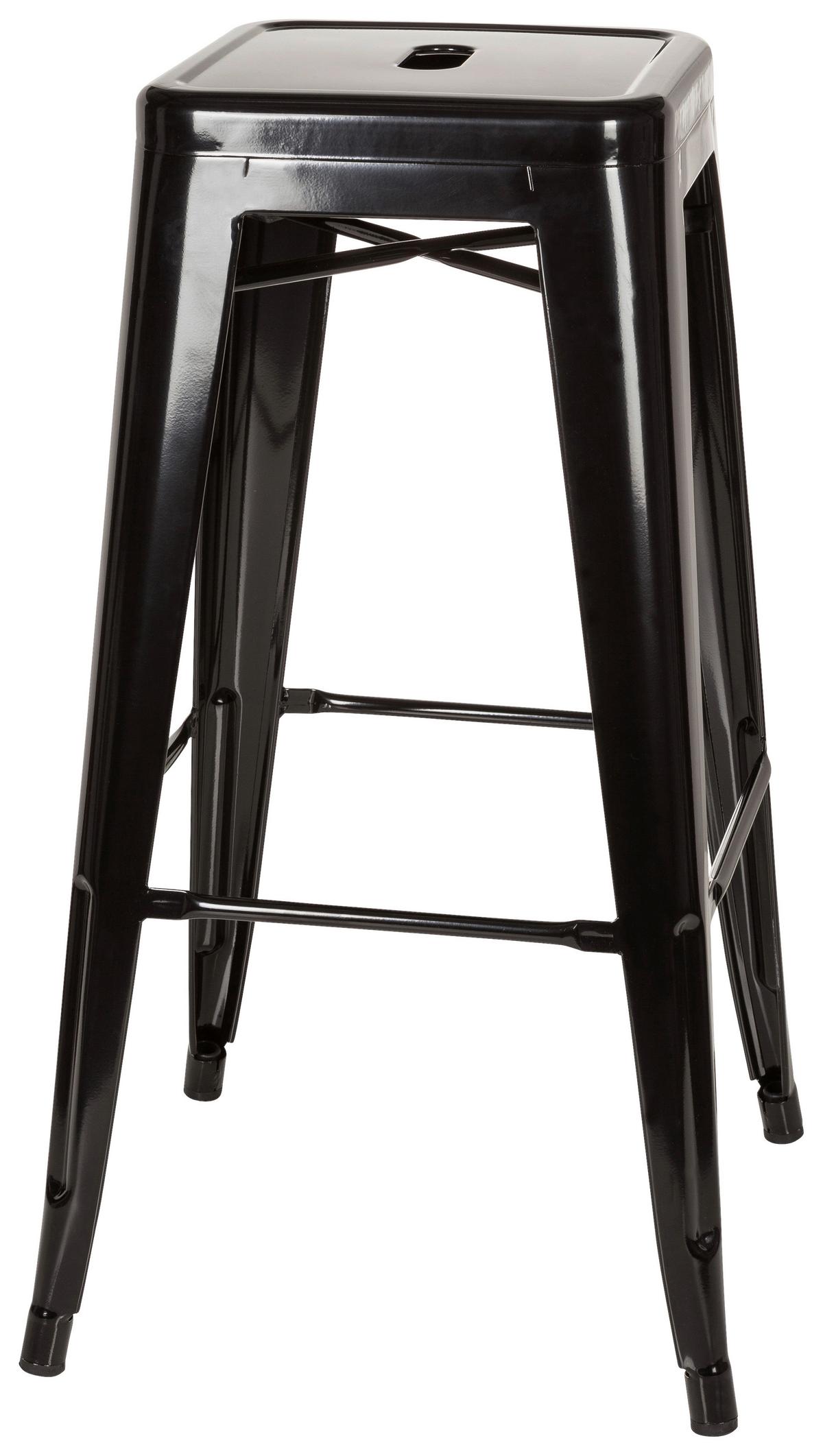 Barski Stol Vantaggio High, Črna - črna, Basics, kovina (44/77/44cm) - MID.YOU