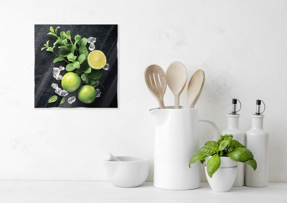 OBRAZ NA SZKLE GB-KUK1169 - różnokolorowy, Lifestyle, szkło (20/20/1,40cm) - Euroart