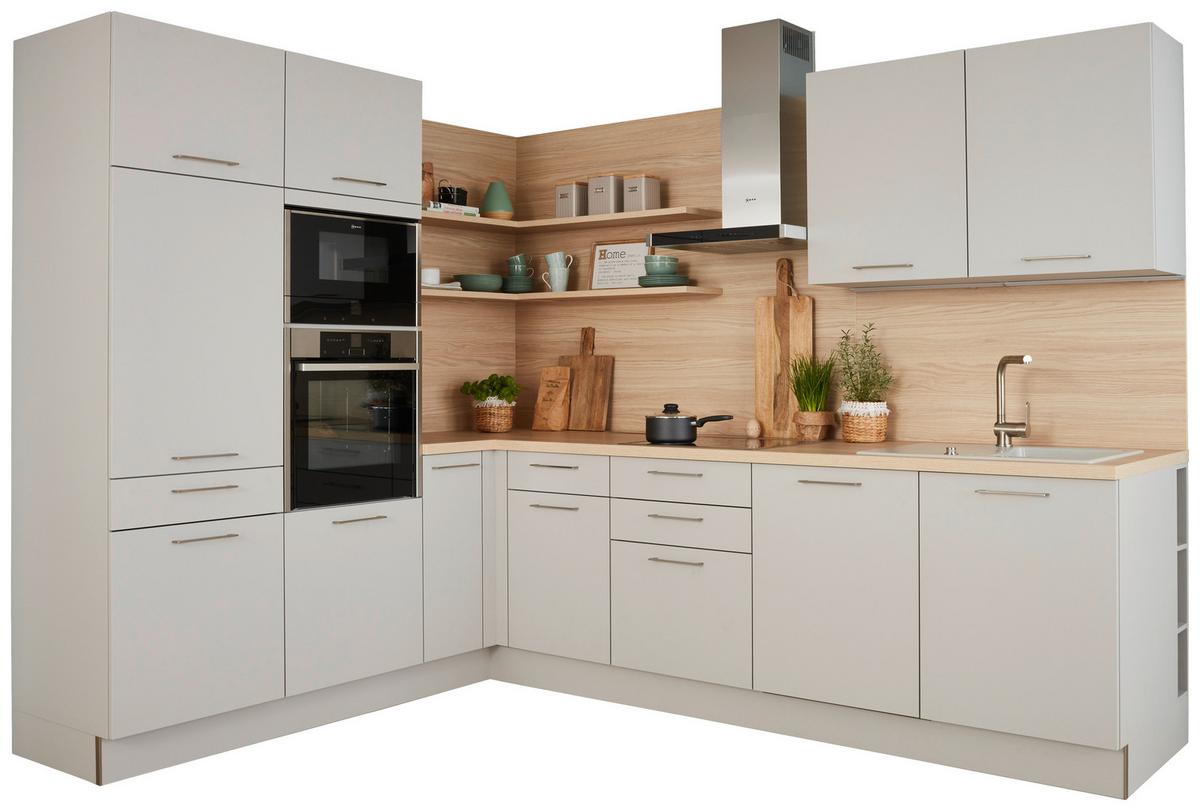Kuhinja Po Meri Manhattan Uni - platinaste barve/srebrne barve, Moderno, leseni material (230/295cm) - Nolte Küchen