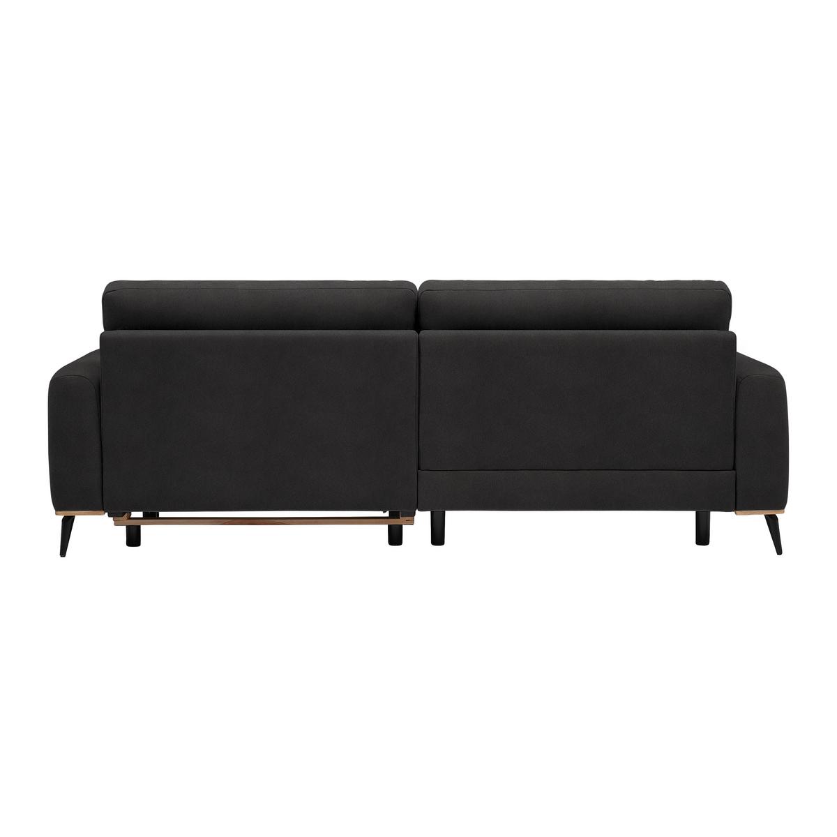 Wohnlandschaft Romeo Dunkelgrau - Dunkelgrau/Schwarz, KONVENTIONELL, Textil/Metall (167/87/234cm) - Zandiara