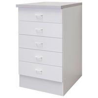 CORP CU SERTARE BUCĂTĂRIE SPEED  US 5-50-50 W - gri deschis/alb, Konventionell, material pe bază de lemn (50/85/50cm)
