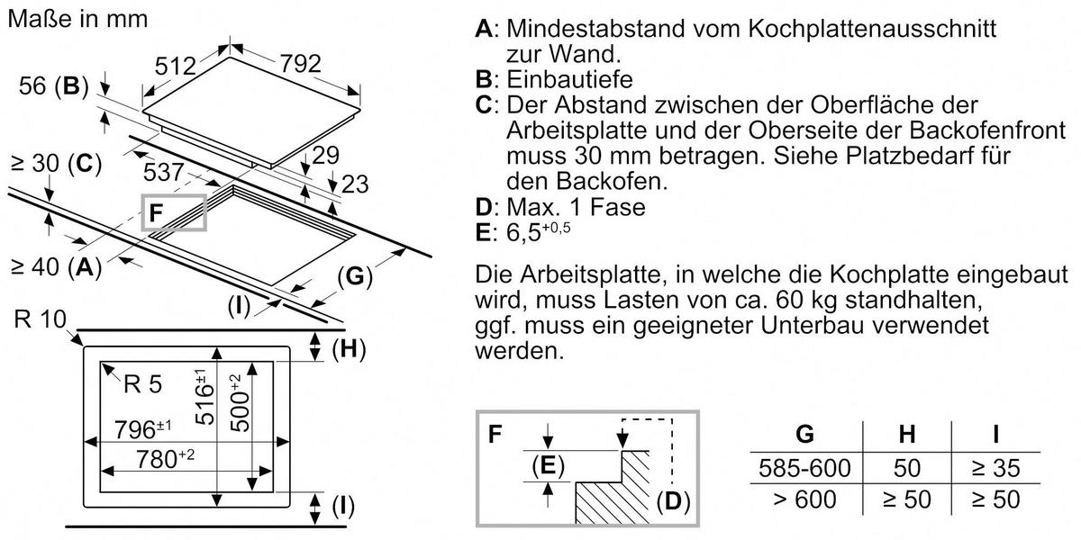 Induktionskochfeld PXV821DV5E - Schwarz, KONVENTIONELL, Glas/Metall (79,2/5,6/51,2cm) - Bosch