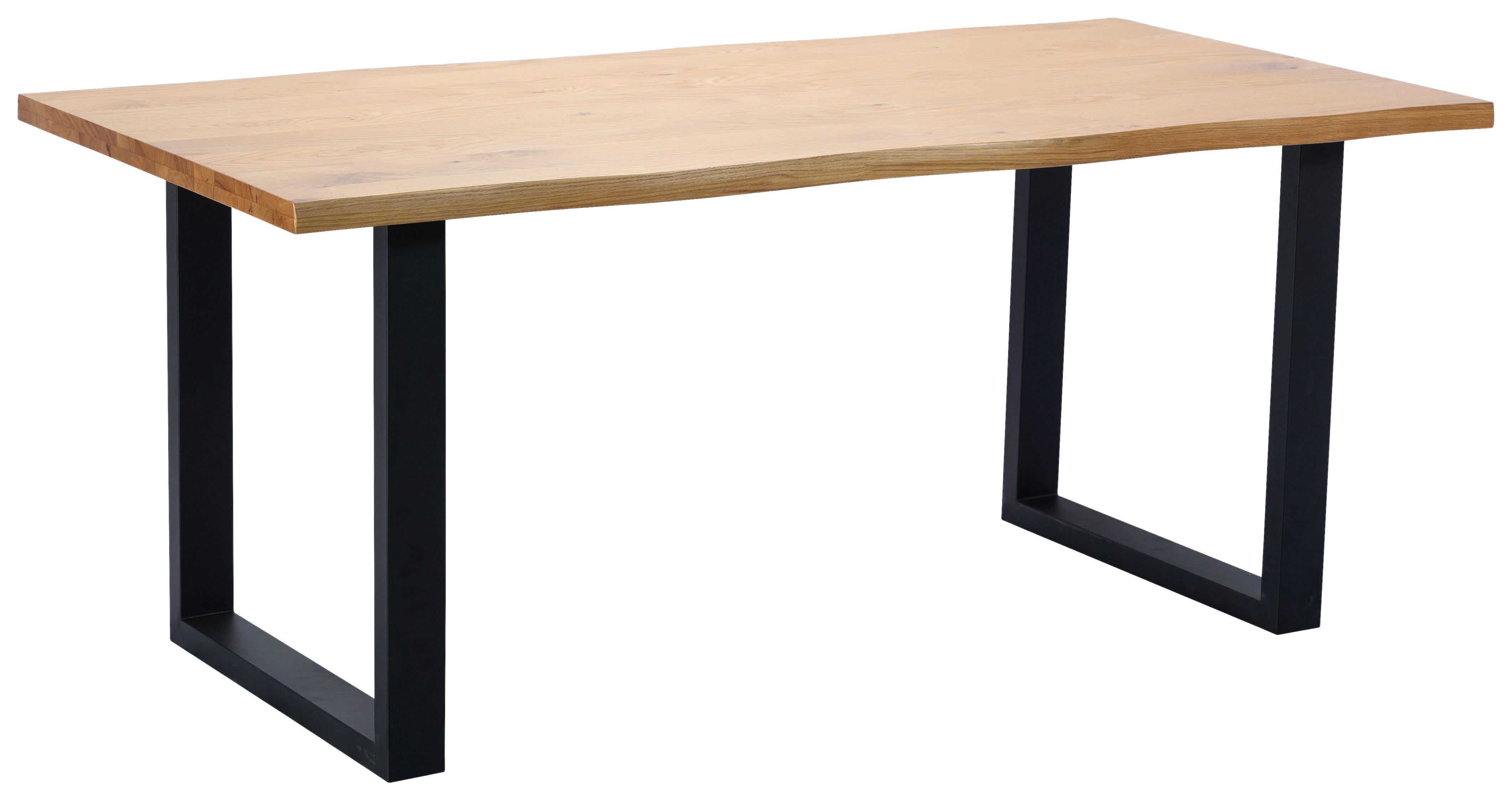 Esstisch Boston Schwarz/Eiche Artisan - Schwarz/Eiche Artisan, Modern, Holz/Metall (120/76/85cm) - Modern Living