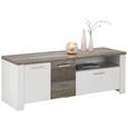 TV-Element Weiß/Naturfarben - Naturfarben/Weiß, MODERN, Holzwerkstoff/Kunststoff (144/51/49cm) - MÖMAX modern living