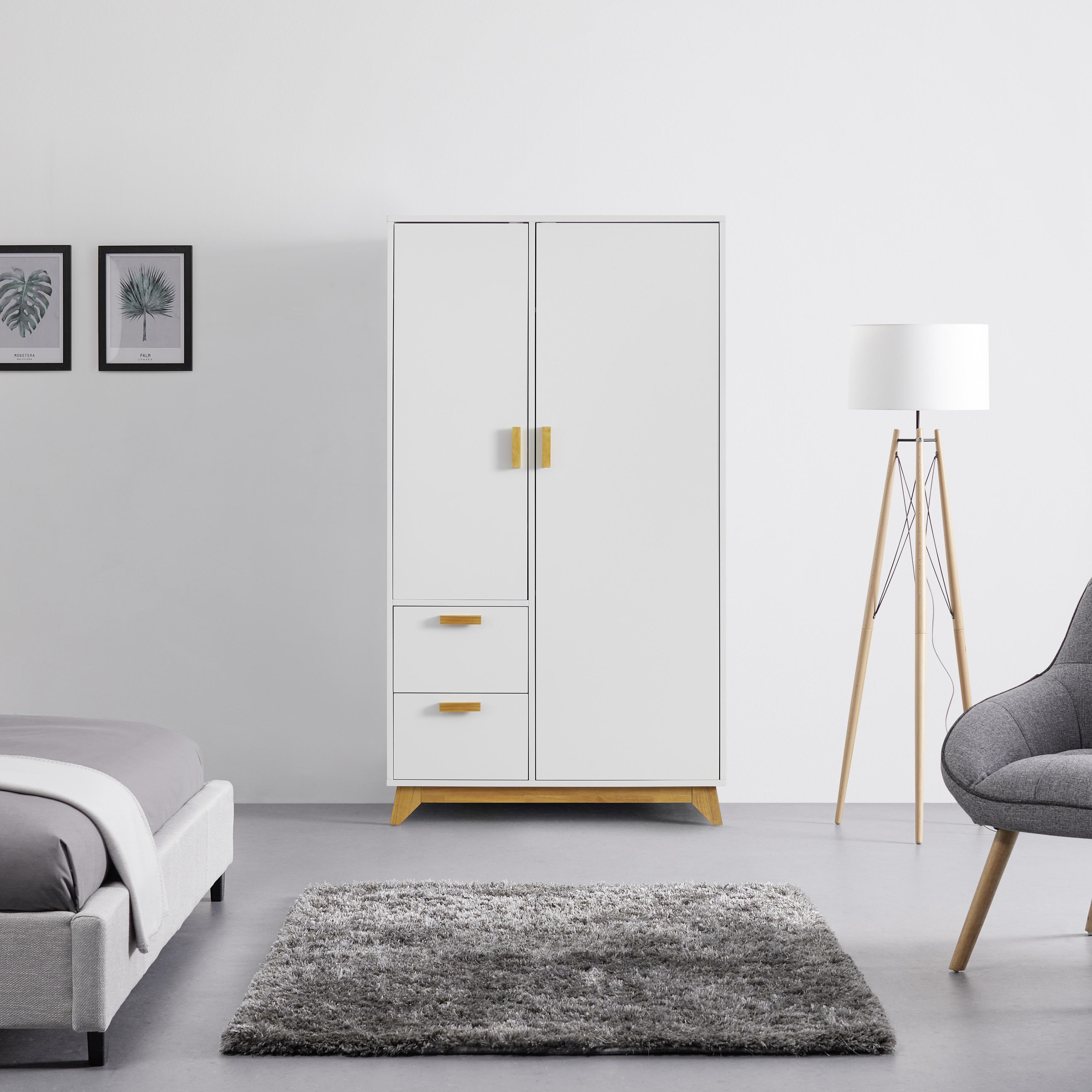 Garderobna Omara Milan, Bela - bela, Moderno (100/180/52cm) - Bessagi Home