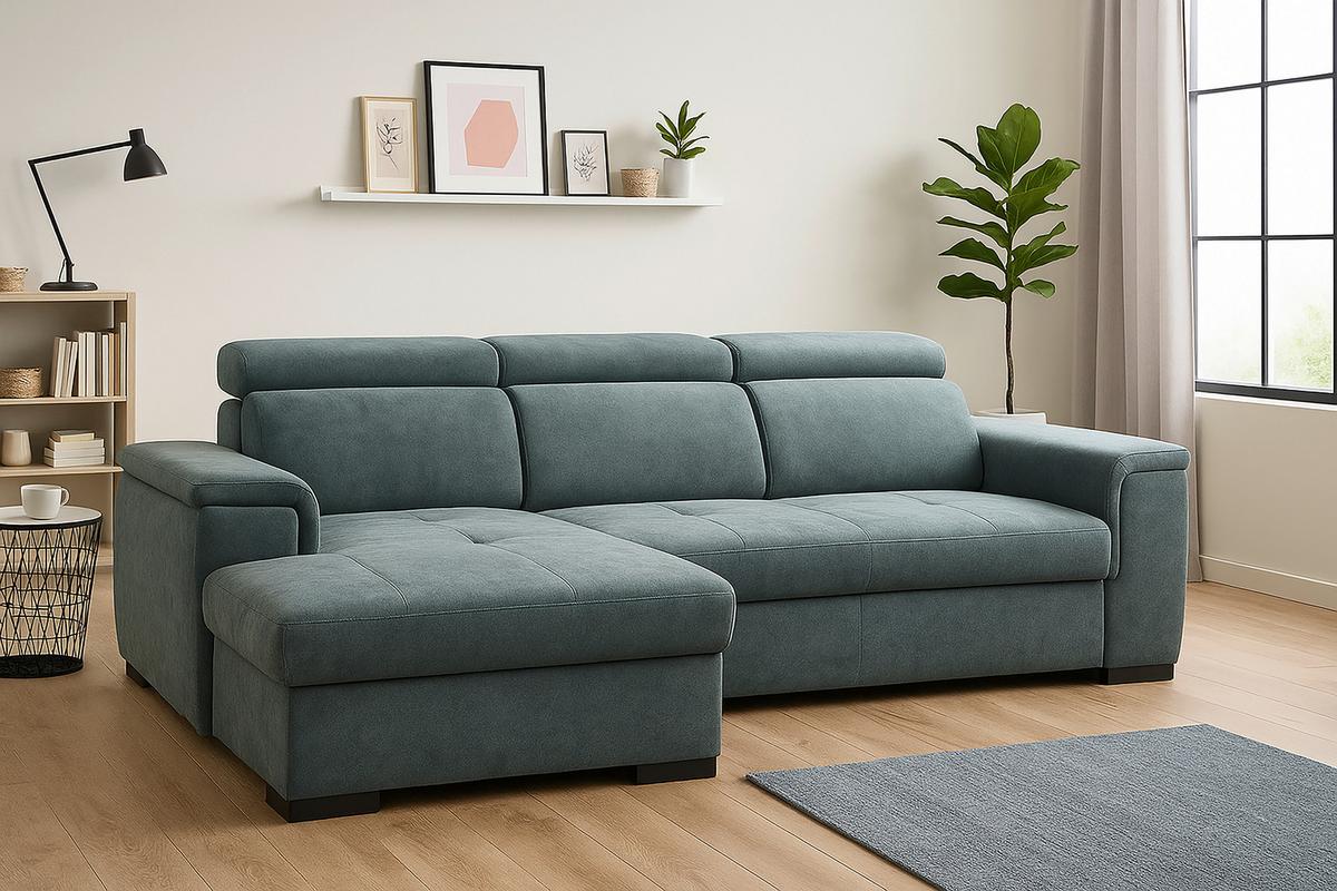 Sarokkanapé Paris - fekete/sötétzöld, Modern, faalapú anyag/textil (180/100/275cm) - Mömax