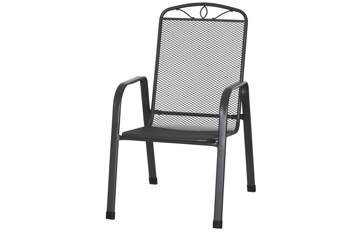 STAPELSESSEL P23494 - Anthrazit, KONVENTIONELL, Metall (57/94/75cm) - Siena Garden