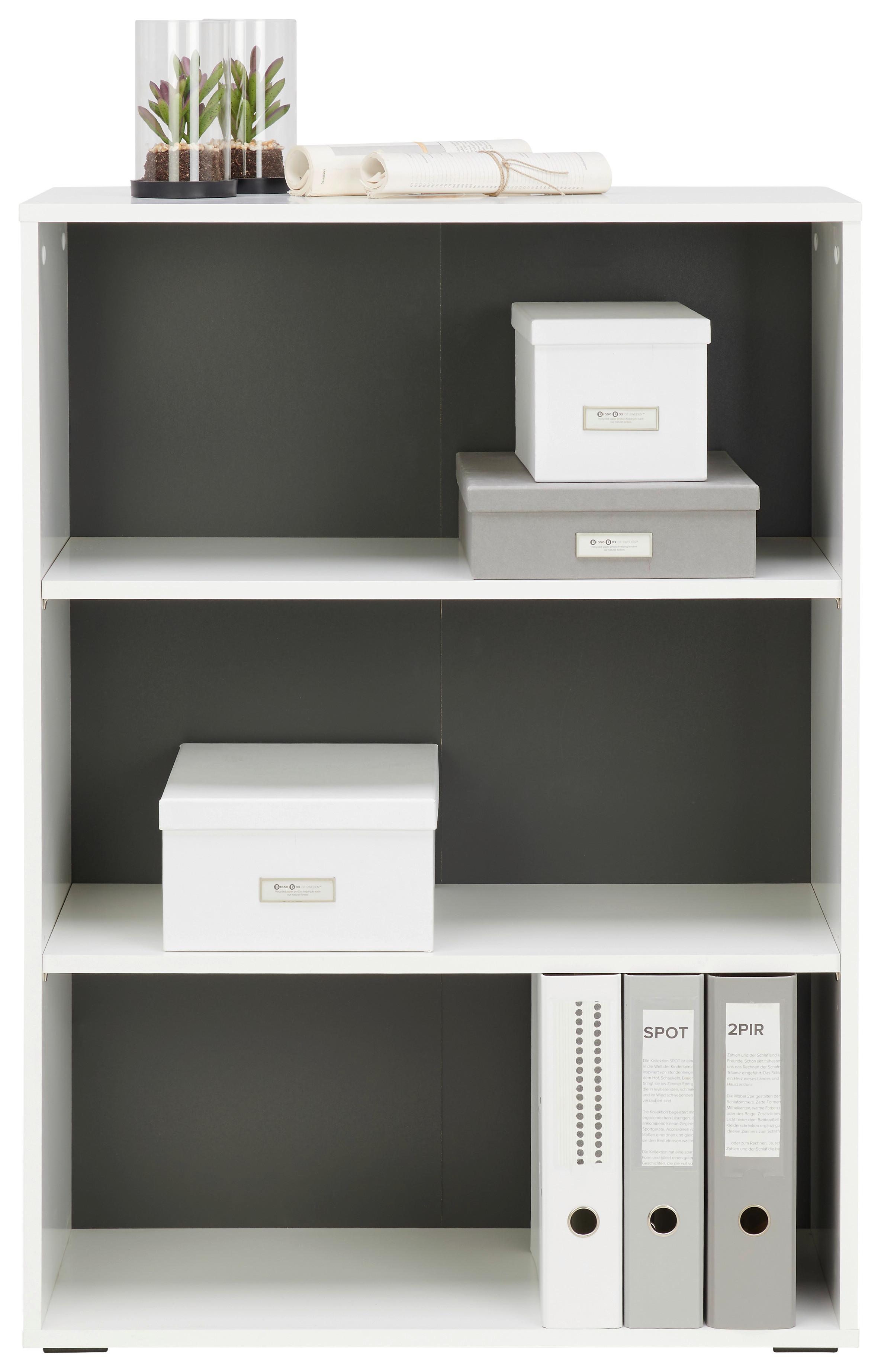 REGAŁ AVANTI - antracytowy/biały, Basics, materiał drewnopochodny/tworzywo sztuczne (75/103,8/40cm) - MID.YOU