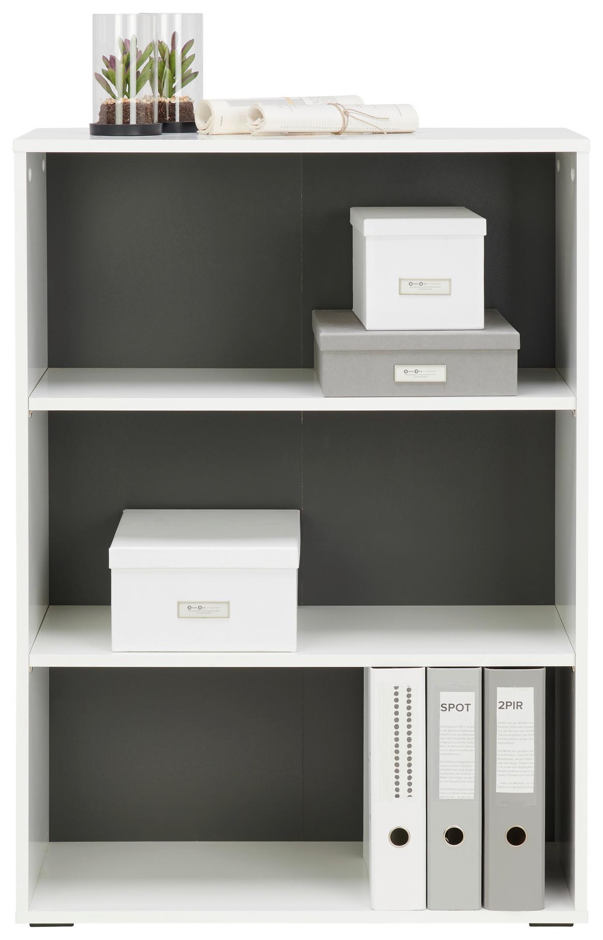 REGAŁ AVANTI - antracytowy/biały, Basics, materiał drewnopochodny/tworzywo sztuczne (75/103,8/40cm) - MID.YOU