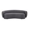 Bigsofa Damaris Grau Samt - Dunkelgrau/Schwarz, MODERN, Holz/Kunststoff (230/75/100cm) - Bessagi Home